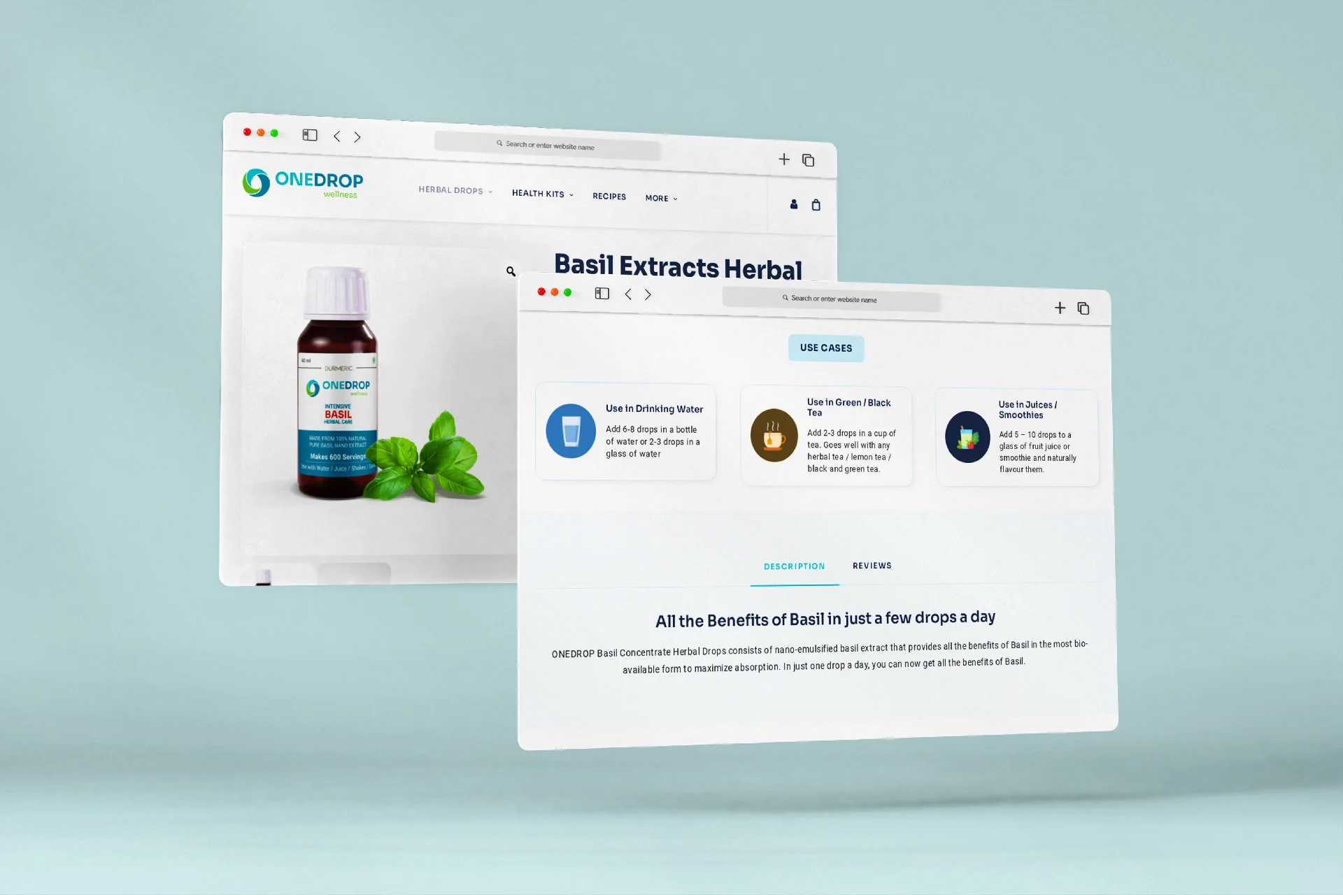 One Drop Wellness product page